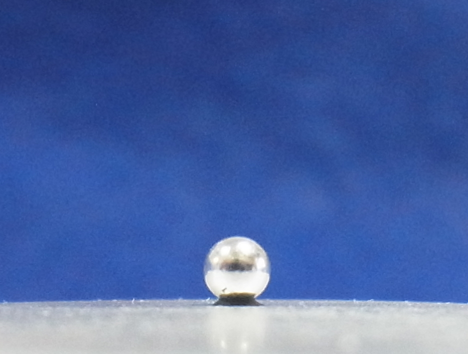 Silver999 granule on the black paste