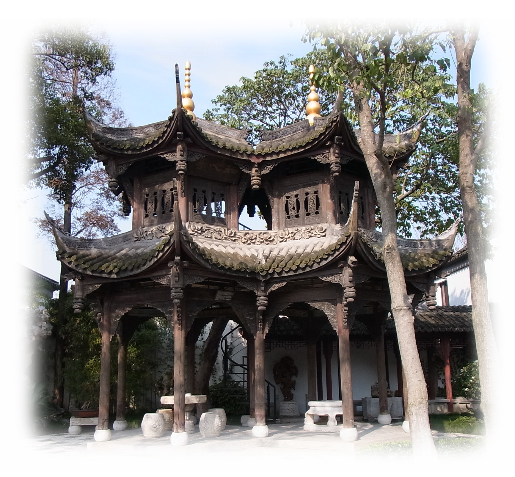 Old Pavilion of the garden in Zhujiajiao